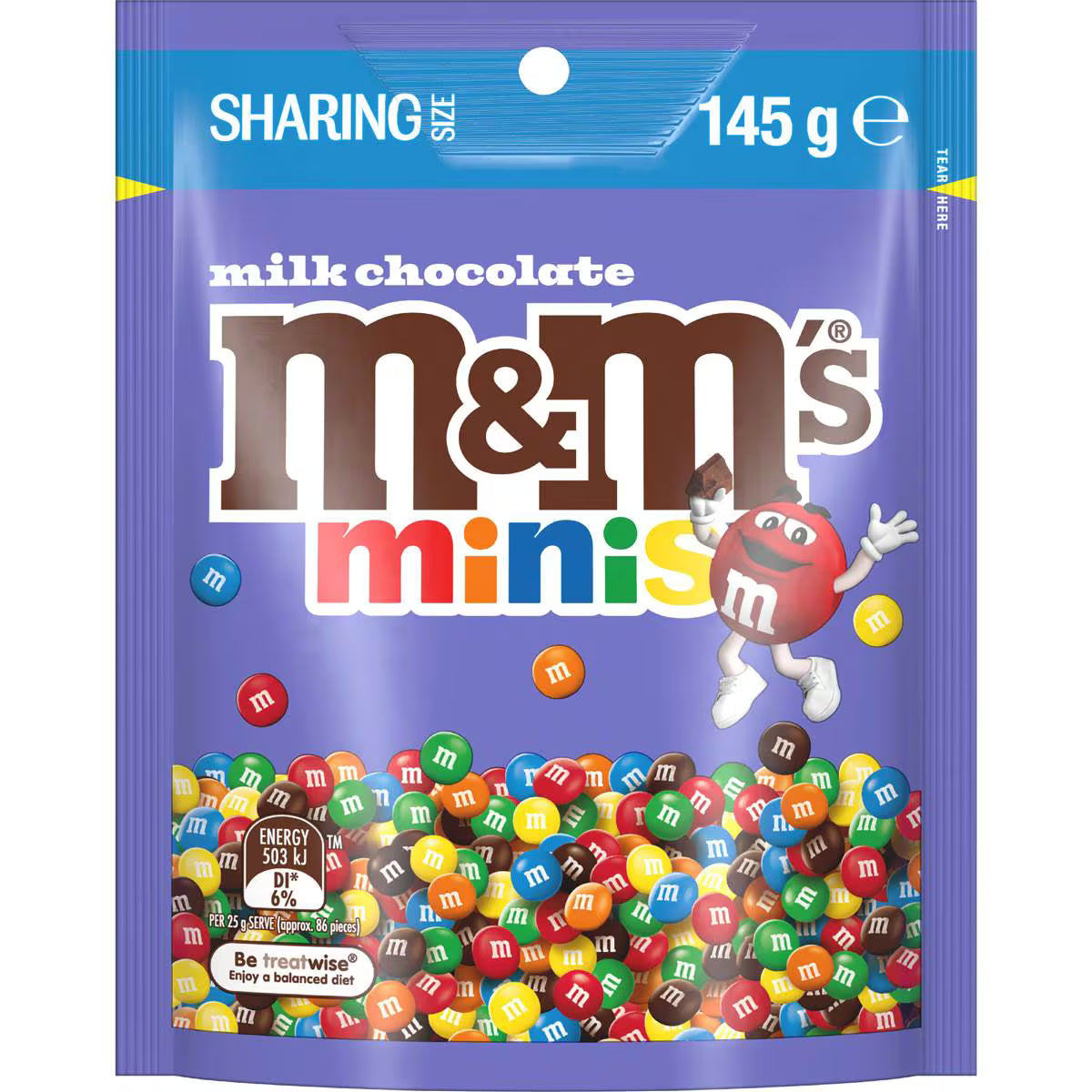 Minis Milk Chocolate Snack & Share Bag | 145g | M&M's | YG-112646-MC-977482