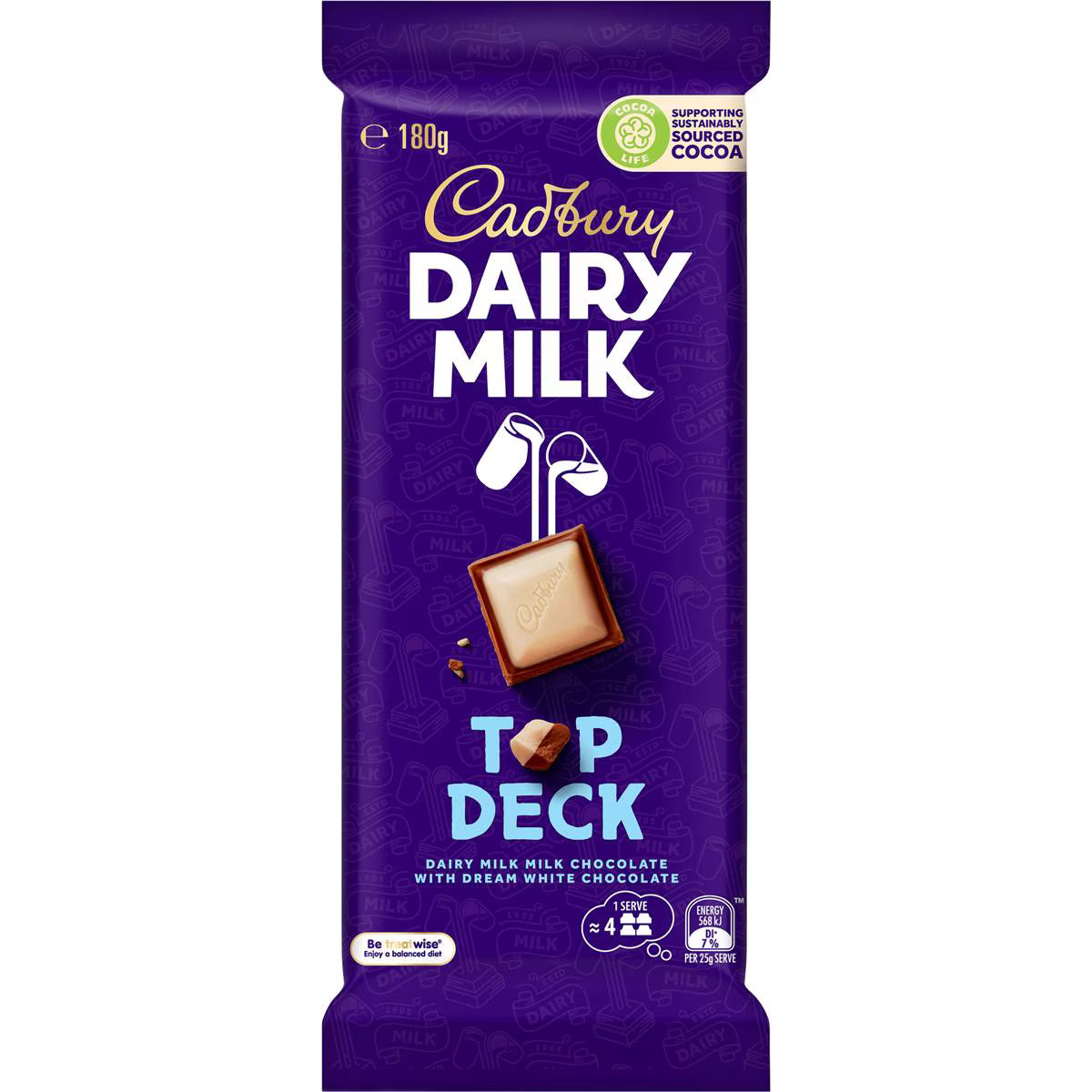 Dairy Milk Top Deck Chocolate Block | 180g | Cadbury | YG-111777-MC-977529