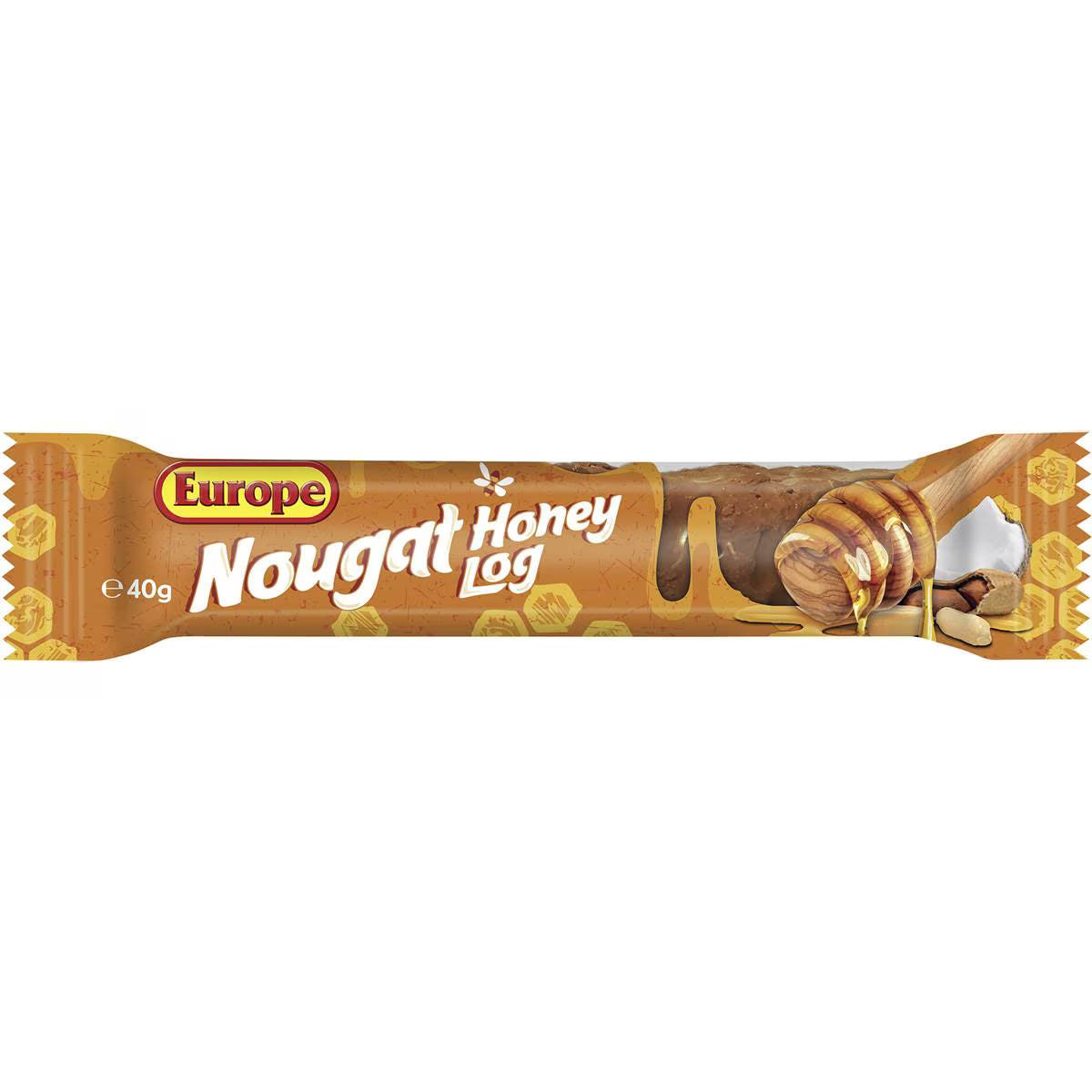 Nougat Honey Log Chocolate Bar | 40g | Europe | YG-112697-MC-977642