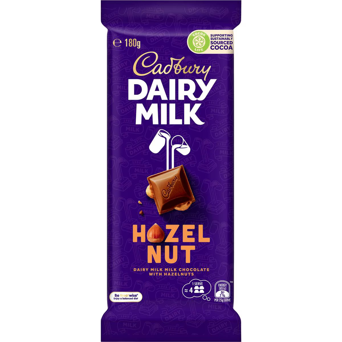 Dairy Milk Hazelnut Chocolate Block | 180g | Cadbury | YG-112657-MC-977528