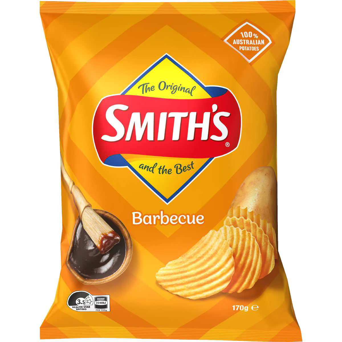 Crinkle Cut Potato Chips Barbecue | 170g | Smith's | YG-112537-MC-976803