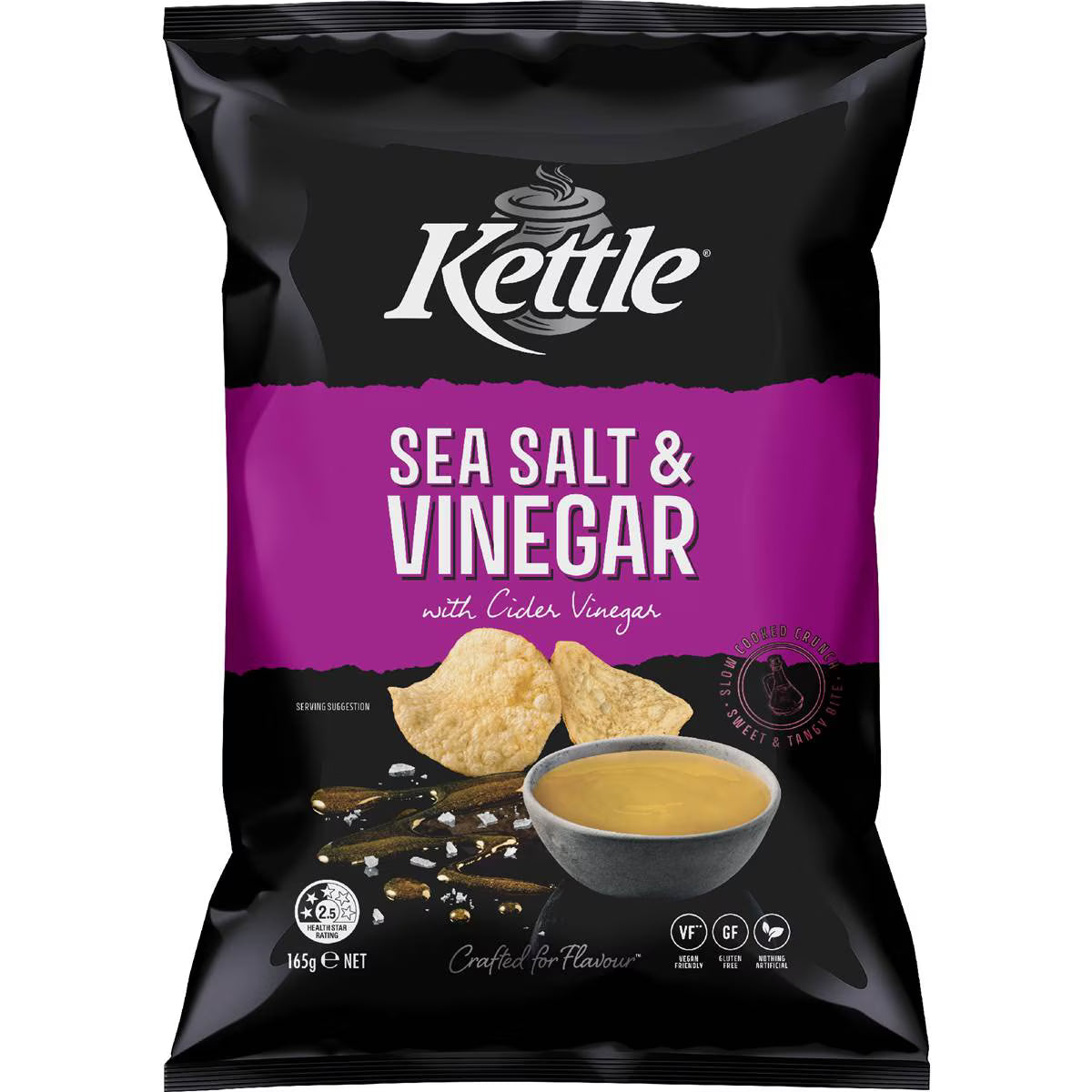 Sea Salt & Vinegar Potato Chips | 165g | Kettle | YG-112528-MC-976776