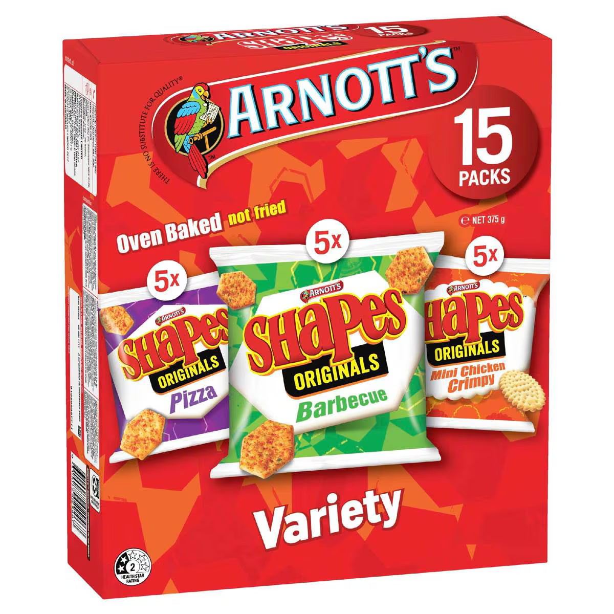 Shapes Cracker Biscuits Variety | 15 Pack | Arnott's | YG-111730-MC-151742