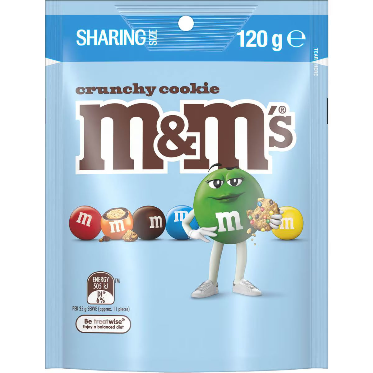 Crunchy Cookie Chocolate Snack & Share Bag | 120g | M&M's | YG-112647-MC-151666
