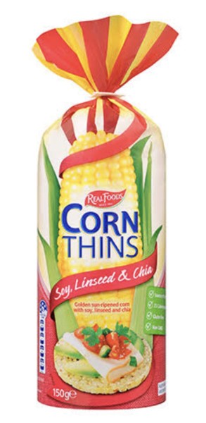 Corn Thins Soy  Linseed & Chia