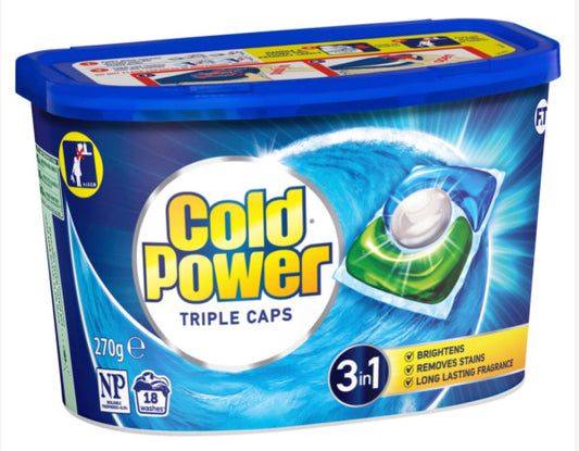 Cold Power Triple Caps Laundry Capsules
