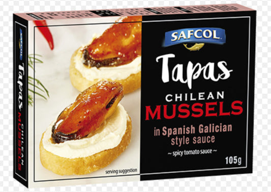 Tapas Chilean Mussels in Spanish Galician Style Sauce