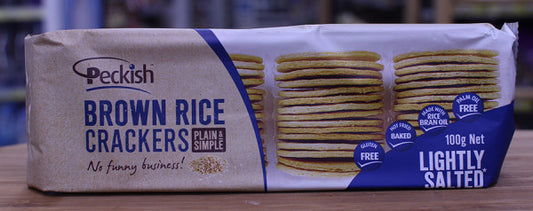 Peckish Brown Rice Crackers Lightly Salted