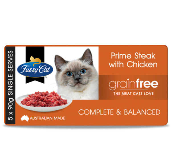 Fussy Cat Grain Free Prime Steak Mince with Chicken