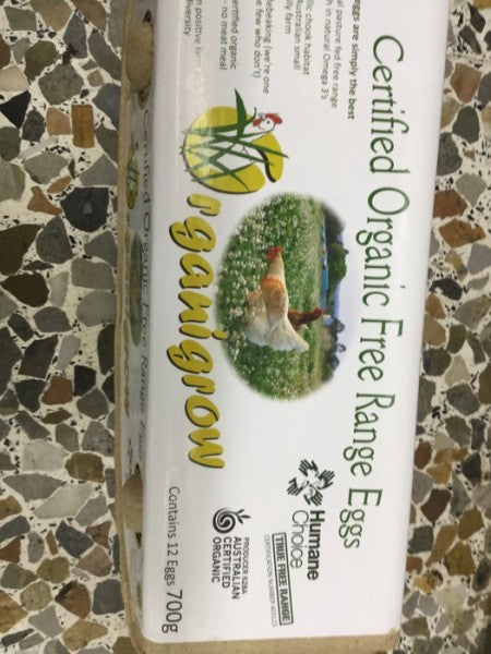 Certified Organic Free Range Eggs