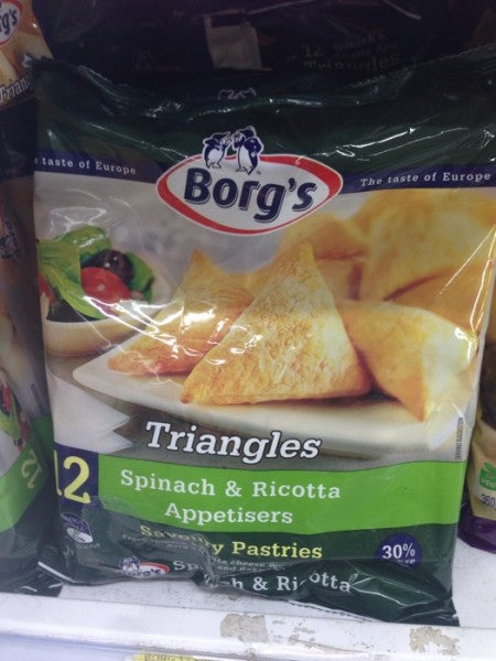 Triangles Spinach & Ricotta Appetisers Savoury Pastries