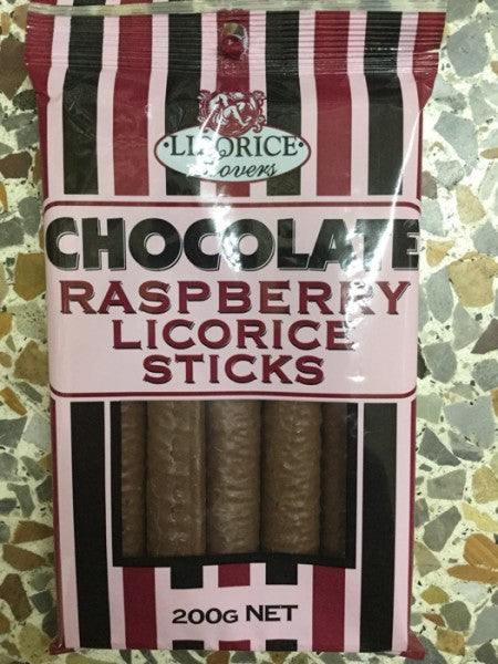 Chocolate Raspberry Licorice Sticks