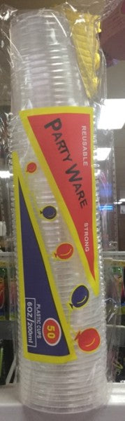 Plastic Cups Clear 200ml