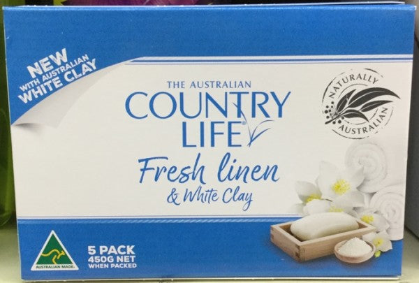 Country Life Fresh Linen & White Clay Body Soap
