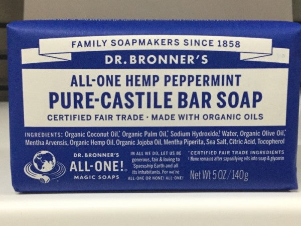 All One Hemp Peppermint Pure Castile Bar Soap