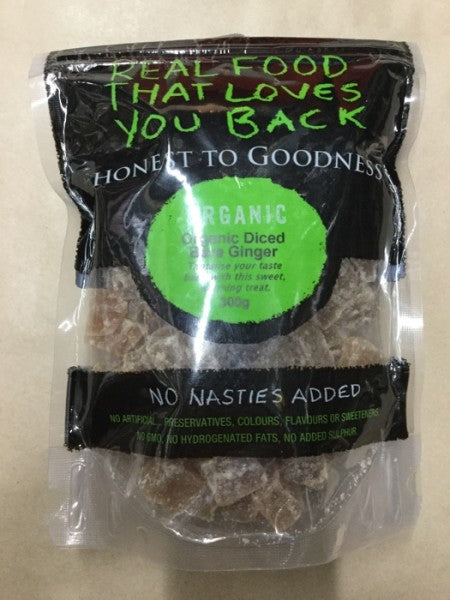 Organic Diced Bare ginger