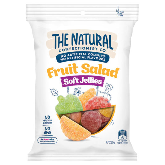 The Natural Confectionery Co. Soft Jellies Fruit Salad Lollies 220g