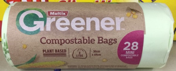 Greener Mini Compostable Bags 8L 36x44cm