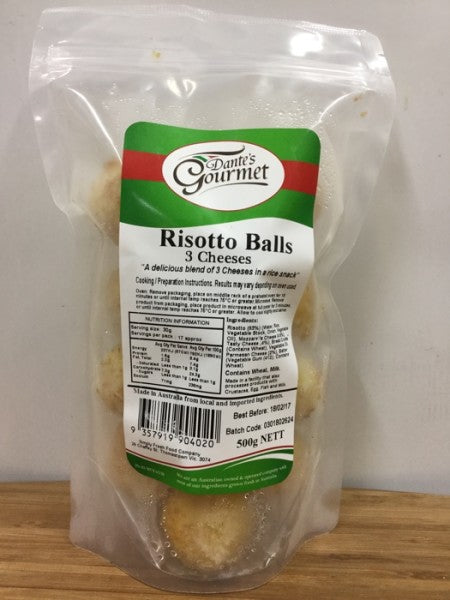 3 cheese risotto balls