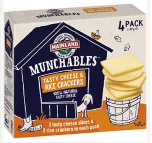 Munchables Tasty Cheese & Rice Crackers