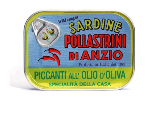 Pollastrini Di Anzio Sardines Chilli + Olive Oil