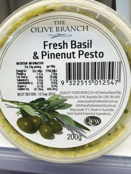 Fresh Basil & Pinenut Pesto