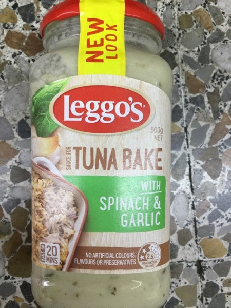 Tuna Bake With Spinach & Garlic