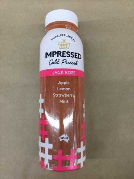 Cold Pressed Jack Rose Apple Lemon Strawberry Mint Juice