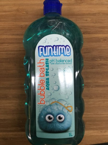 Funtime Bubble Bath Aqua Splash Ph Balanced With Chamomile Extract