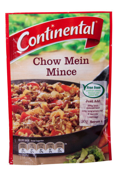 Continental Chow Mein Mince Recipe Base