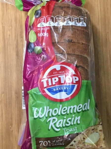 Wholemeal Raisin Toast