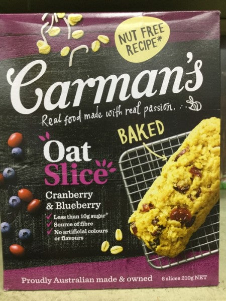 Oat Slice Cranberry And Blueberry