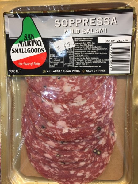 Soppressa mild salami