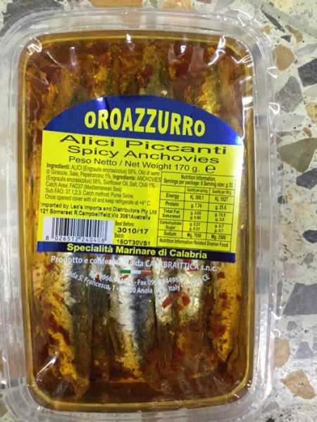 Anchovies Spiced
