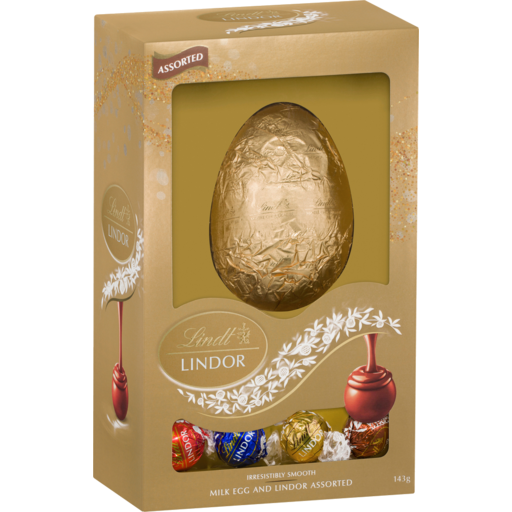 Lindt Lindor Assorted & Milk Egg Gift Box 143g