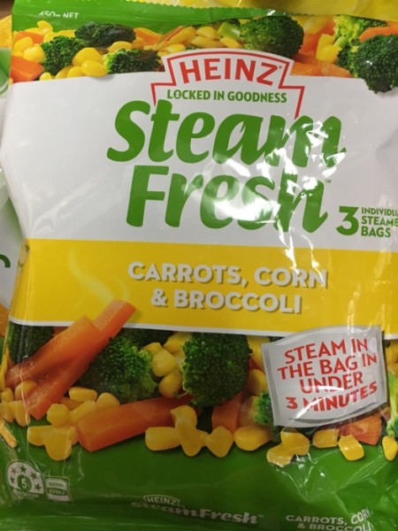 Steam Fresh Carrots  Corn & Broccoli