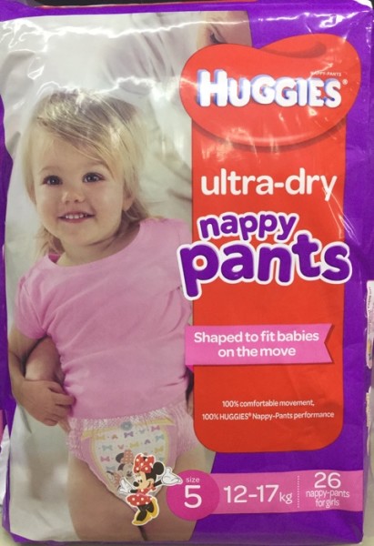 Ultra-Dry Walker Nappy Pants For Girls 12-17 Kg