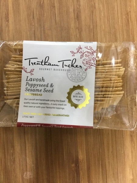 Trentham Tucker Lavosh Poppyseed & Sesame Seed Crispbread Bite Size