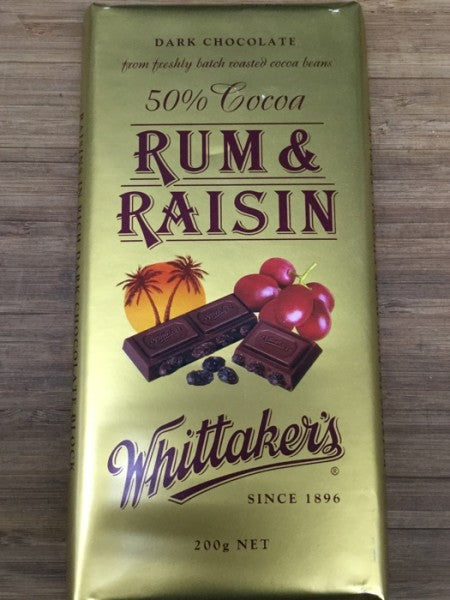 Rum & Raisin 50% Cocoa Dark Chocolate