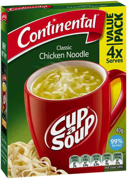 Continental Cup A Soup Classic Chicken Noodle 4pk