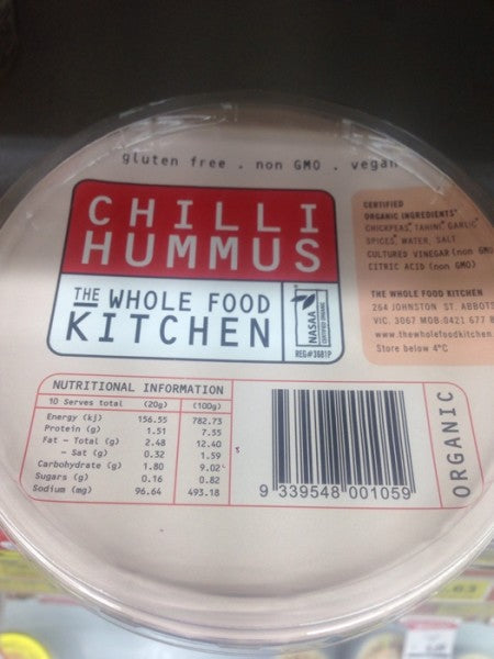 Organic Chilli Hummus
