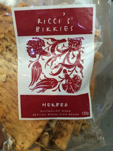 Ricci's Bikkies Herbed Pita Bread