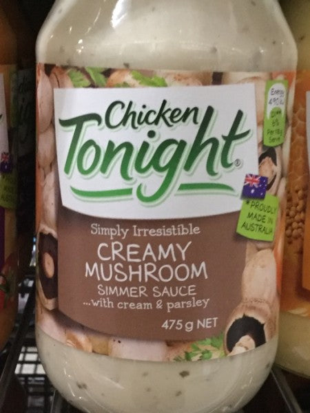 Chicken Tonight Creamy Mushroom Simmer Sauce