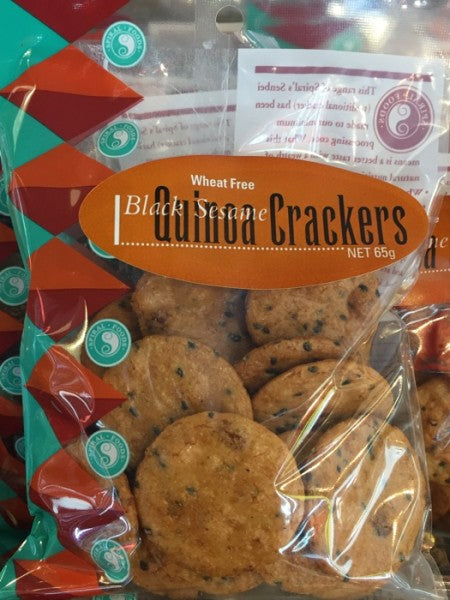 Black sesame rice crackers