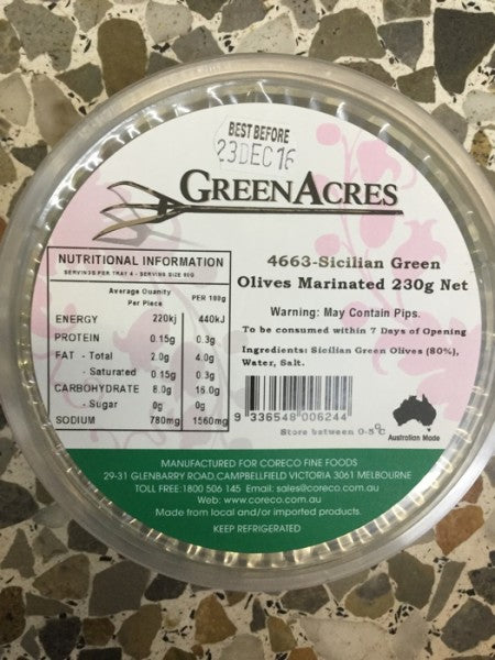 Scilian Green Olives