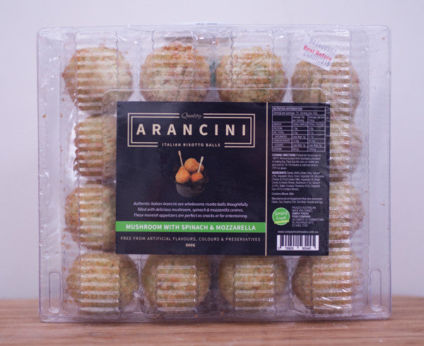 Mini Arancini Mushroom Spinach & Mozzarella