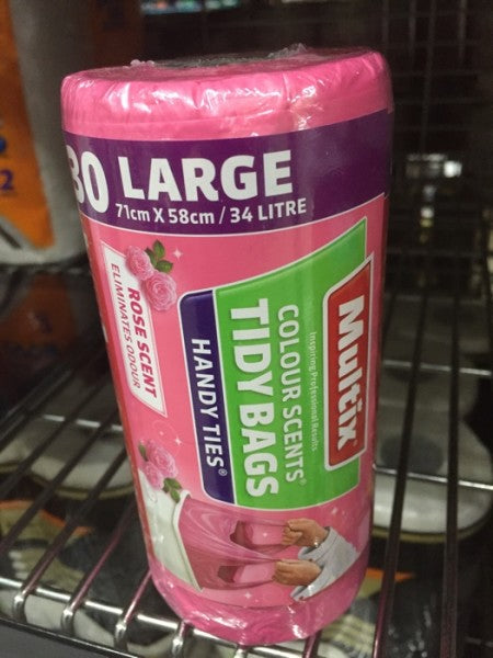 Colour Scents Handy Tie Rose Tidy Bags Large 34L 71x58cm