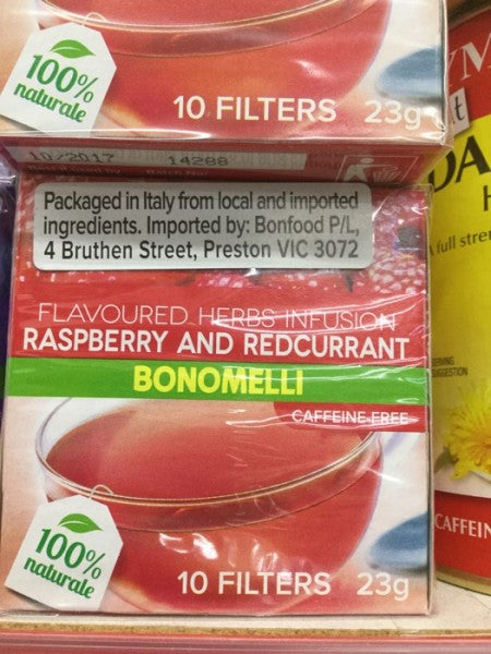 Raspberry and Redcurrant Infused Tea