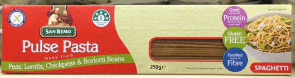 Pulse Pasta Spaghetti w/ Peas  Lentils  Chickpeas & Borlotti Beans