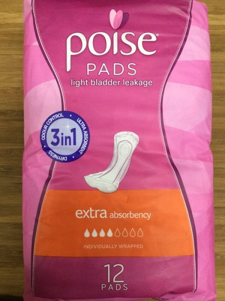 Poise Pads Extra Absorbency 3in1